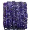 Cuentas Cuadradas de Amatista Natural de 3*3mm Cuentas Espaciadoras Cuadradas de Piedra Ojo de Tigre Cuentas para Pulsera Accesorios para Joyería DIY