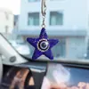 Colgante de Bolsa Creativo Transfronterizo con Incrustaciones de Diamantes Ojos Azules Ojo del Diablo Estrella de Cinco Puntas Colgante para Espejo Retrovisor de Coche