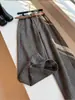 ¡Producto de alta calidad, cómpralo sin dudar! Pantalones de lana grises de pierna ancha de alta gama para mujer, nueva colección otoño/invierno 2026, pantalones de traje casuales y elegantes