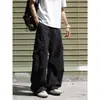 Pantalones de trabajo para hombre, adecuados para primavera y otoño, pantalones casuales de estilo americano, corte recto holgado, pantalones largos versátiles para hombre, pantalones de pierna ancha para adolescentes