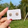 Nuevos y modernos pendientes de diamantes con copos de nieve, elegantes y de alta calidad, de estilo simple de Corea del Sur, nicho personalizado, exquisitos pendientes para mujer