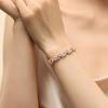 Pulsera geométrica de circonita temperamento de lujo ligero tendencia para mujer ajustable comercio exterior transfronterizo para nueva tendencia 2024
