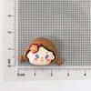 Funda para teléfono de crema DIY de niña de trenza de dibujos animados brillante accesorios de resina material de joyería para diadema de horquilla hecha a mano