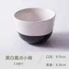 Lindo e lindo mancha 4,5 polegadas tigela pequena tigela de cerâmica tigela de comer doméstica tigela de arroz estilo japonês tigela pequena para sopa cor