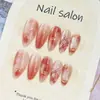 24 PEÇAS Coleção de Nail Art Vendedor de Sucesso Transfronteiriço Natal Halloween Flor Unhas Usáveis Olho de Gato Halloween Peças de Unhas Usáveis