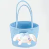 Linda Cesta de Almacenamiento tipo Bandolera Tejida, Cesta de Regalo de Cuerda de Algodón, Bolso de Mano Dulcero para Niños, Cesta de Almacenamiento para Artículos Varios, Cesta Pequeña