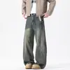 Calça Jeans Reta Larga Casual Longa Masculina Estilo Americano Saber Retrô Outono/Inverno 2026 Nova Marca Tendência