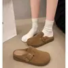 Chinelos Versáteis com Biqueira Fechada para Mulheres, Novo Modelo 2026, Estilo Preguiçoso, Sola Macia, Confortáveis, Sola Grossa, Antiderrapantes, Meio Chinelos com Biqueira Fechada Estilo Birkenstock