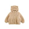Casaco com Capuz de Pelúcia Espesso Desenho Animado Forrado com Lã Menina Wuri Boo Inverno Vigoroso Fofo Quente Casual Top