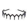 Pinza para el Cabello Estilo K Simple para Lavado de Cara, Flequillo, Banda Elástica Ondulada, Pinza para el Cabello de Adulto con Dientes, Banda Elástica Fina Antideslizante para Hombres y Mujeres