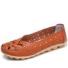 Fabricante de Fujian tamanho 44 sapatos com furos tipo ninho de pássaro sandálias femininas rasteirinhas sapatos de verão simples sapatos de couro Tods calçados casuais femininos chefe médio