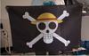 Bandera pirata de una pieza de 60 x 90 cm al por mayor, bandera de carretera con sombrero de paja, bandera voladora de alta calidad