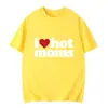 Camiseta I Love HoT Moms Estampado de Letras Divertido Camiseta para Mujer Verano