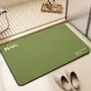 Alfombra de piso de baño absorbente de color sólido de lodo de diatomeas, simple y minimalista, felpudo de color sólido antideslizante y resistente a la suciedad para baño
