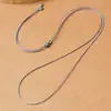 Cordón para Colgante Tejido a Mano para Hombres y Mujeres, Cuerda de Cuero Encerado Negro, Cuerda para Collar, Anillo para Colgar Anillo, Hebilla de Seguridad, Cuerda Fina para el Cuello