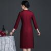 Vestido nuevo de primavera 2022, estilo extranjero noble, para mujer de mediana edad, falda hasta la rodilla, talla grande, vestido de novia Xi madre