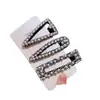 Pinza de borde de red para el pelo Pinza de pelo de perla para mujer al por mayor Rectangular Triángulo con clip para el pelo de flequillo de diamante Accesorios para el pelo de 2 yuanes