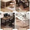 Escritorio de computadora, escritorio doble para juegos, escritorio para estudiantes para uso doméstico, escritorio de estudio, escritorio de escritura, estación de trabajo de escritorio simple