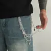 Cadena de Pantalones con Colgante de Sol de Nicho Hip-Hop Europeo y Americano para Hombre Cadena Colgante Personalizada Transfronteriza de Estrella y Luna Joyería de Cadena para Cintura de Hombre