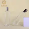 Em Estoque Garrafa de Vidro com Ombro Inclinado 200ml Garrafa para Loção Garrafa para Tônico Garrafa de Água Hidratante para Essência Garrafa Vazia Material de Embalagem
