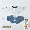 Babero de Doble Capa de Algodón Puro Estilo Ins Coreano Forma de Pétalo para Bebé Babero para Recién Nacidos Baberos Ropa Infantil Anyang