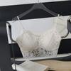 Camisola de encaje con copa fija para mujer, ropa exterior moderna para llevar debajo, transpirable, antibacteriana, tipo tubo, ropa interior para mujer con almohadilla en el pecho