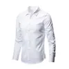 Camisa Branca Masculina Manga Longa Sem Passar Business Formal Ajuste Coreano Profissional Trabalho Camisa Branca Casual de Terno Masculino