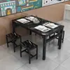 Mesas de jantar comerciais para restaurantes de fast-food, lanchonetes, casas de macarrão, restaurantes, padarias e mesas retangulares econômicas para jantar