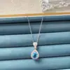Collar de acero de titanio con cadena para clavícula femenina, imitación de calcedonia de hielo alta natural, Buda, accesorios de regalo de cumpleaños avanzados, venta al por mayor en vivo