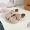 Zapatos Birkenstock forrados de felpa para mujer 2026 nuevo estilo invierno con velcro sin cordones zapatos cálidos de pelo 88-7519