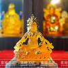 Estatua de Buda tántrico del Dios de la Riqueza, de resina de imitación de vidrio amarillo, venta al por mayor de fábrica, artesanías para el hogar, regalos, adornos de la suerte para el culto en el templo