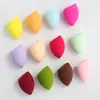 Huevo de Belleza Corte Oliva, Esponja de Polvo Hidrofílica de PU Libre de Látex, Empaque con Logo a Color, Herramientas de Maquillaje Personalizadas