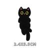 Gatinho Preto de Desenho Animado Adesivos de Tecido Autoadesivos Sem Passar Roupas Adesivos de Bordado Sem Furos Sem Costura para Roupas Infantis