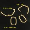 Pendientes lisos en forma de U de oro auténtico bañados en cobre, ganchos para la oreja, accesorios para pendientes DIY
