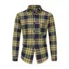Comercio Exterior al por Mayor 2025 Camisa a Cuadros para Hombre Estilo Hong Kong Ropa Exterior Estilo Coreano de Moda Celebridad de Internet Camisa de Manga Larga Camisa Dropshipping