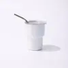 Copo de Carro Mini Transfronteiriço Aço Inoxidável 304 Copo Pequeno de Vinho Copo Portátil Doméstico com Canudo Copo Prático para Manter Frio Copo de Café