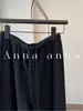 Recomendación cuidadosamente seleccionada de Emily Clud: pantalones largos casuales para mujer de otoño/invierno, tiro alto, pierna ancha, corte recto, hechos de tejido de punto