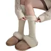 Calcetines mullidos de invierno para pantorrilla para mujer, calcetines gruesos de terciopelo de visón para dormir de otoño e invierno, calcetines holgados, calcetines deportivos para bádminton