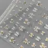 Adesivos para Nail Art Yitu Padrão Formiga com Adesivos de Laço Prateados, Decorações Elegantes para Nail Art Estilo Ano Novo Yt7653