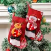 Saco de Presente de Doces de Natal Adereços de Decoração Papai Noel Boneco de Neve Meias Presente Médio Meia de Natal Decoração
