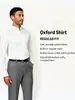Camisa de manga larga para hombre Amazon transfronteriza, camisa elástica en cuatro direcciones con bolsillos, camisa blanca, ropa para hombre, atuendo profesional sin arrugas