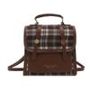 Bolso de Estudiante de Moda Vintage de Color Contraste 2025 Nueva Mochila Casual de Moda Textura a Cuadros Estilo Occidental Bolso de Mujer