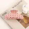 Estilo Coreano Estilo Ins Fresco Lunares Pinza Tiburón Acetato Parte Trasera de la Cabeza Moño Pinza para el Cabello Semirecogido Cola de Caballo Alta Accesorios para el Cabello