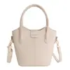 Bolsa Balde Casual Simples de Mão para Mulheres Moda Outono 2025 Tendência Bolsa de Ombro Transversal de Alta Qualidade com Textura