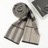 Bufanda de Cachemira Gruesa de Otoño e Invierno para Hombre Personalizada Nuevo Estilo Coreano a Cuadros Bufanda de Lana Simple con Múltiples Especificaciones