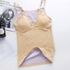 Colete Térmico de Outono e Inverno Feminino Espesso Forrado com Lã Justo Modelador de Corpo Regata Grande para Seios Top Roupa Íntima Térmica Feminina para o Peito