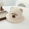 Sombrero infantil primavera 2025 súper lindo 1-3 años bebé gorro de pescador LUCK oso gorro de cubeta verano sombrero para el sol