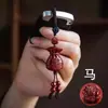 Llavero de Coche de Lujo Ligero con Colgante de Fortuna y Bendición, Bolsa de la Suerte, Adorno de Paz, Cadena para Teléfono, Pequeño Regalo Creativo