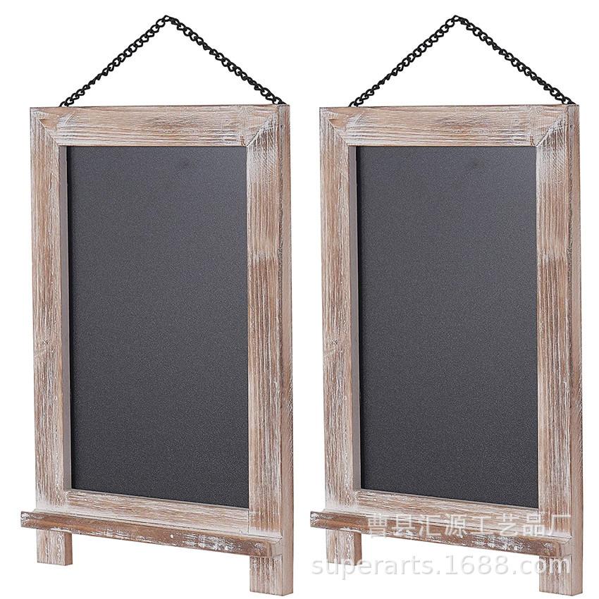 9. 婚礼餐厅家居墙壁悬挂装饰木框黑板 可擦写字板留言板