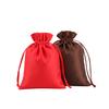 Bolsa de satén con cordón al por mayor, disponible en stock, bolsa de satén para embalaje de joyas, bolsa de satén para almacenamiento a prueba de polvo.